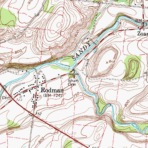 Topographic Map of Gulf Stream, NY