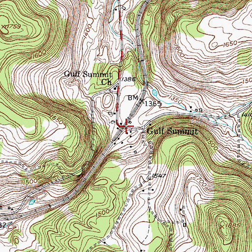 Topographic Map of Gulf Summit, NY