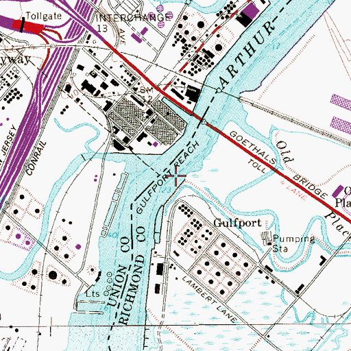 Topographic Map of Gulfport Reach, NY