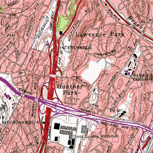 Topographic Map of Gunther Park, NY