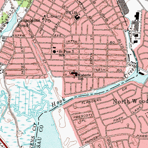 Topographic Map of Public School 195, NY
