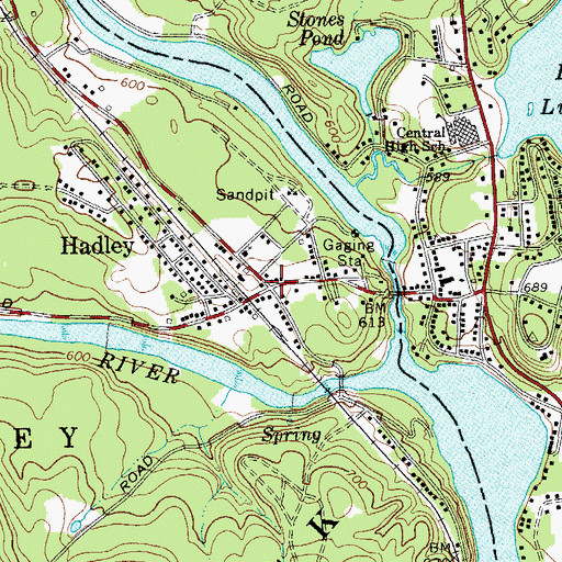 Topographic Map of Hadley, NY