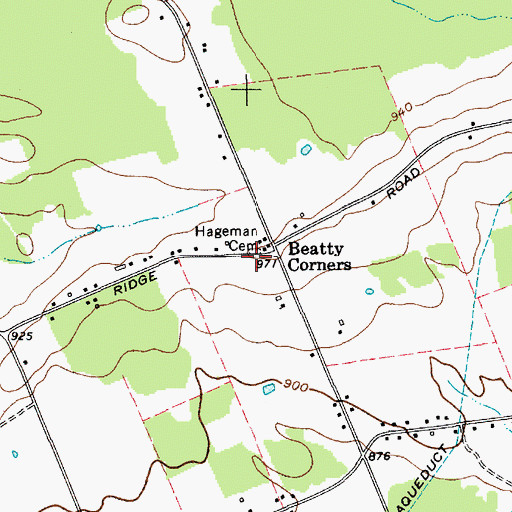 Topographic Map of Hageman Cemetery, NY