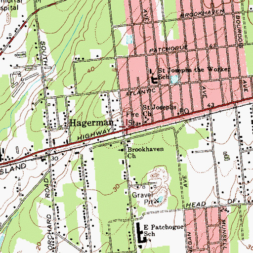 Topographic Map of Hagerman, NY