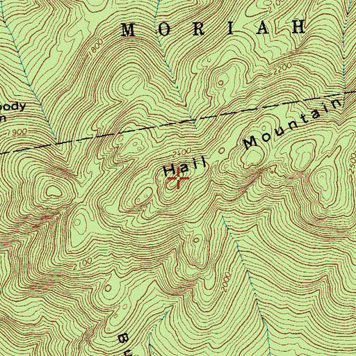 Topographic Map of Hail Mountain, NY