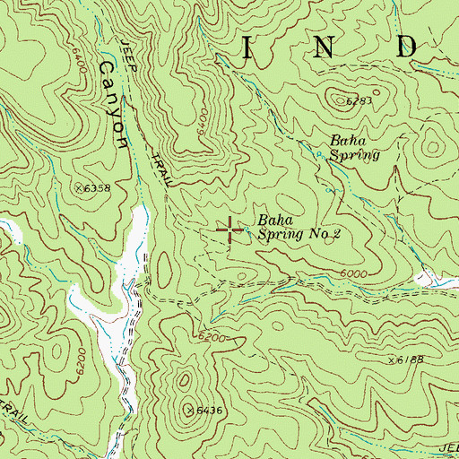 Topographic Map of Baha Spring Number Two, AZ