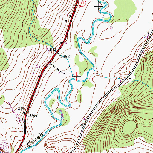 Topographic Map of Halbert Brook, NY