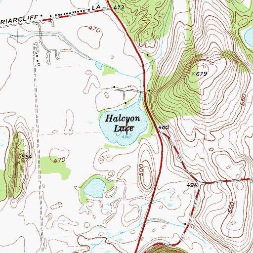 Topographic Map of Halcyon Lake, NY