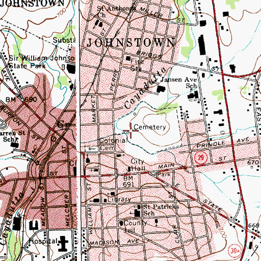 Topographic Map of Hale Creek, NY