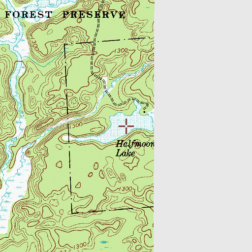 Topographic Map of Halfmoon Lake, NY