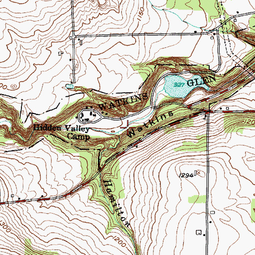 Topographic Map of Hamilton Creek, NY