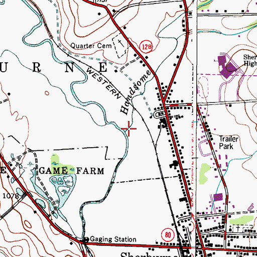 Topographic Map of Handsome Brook, NY