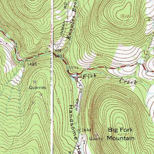Topographic Map of Handsome Hollow, NY