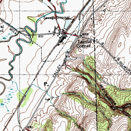 Topographic Map of Handyside Gulf, NY