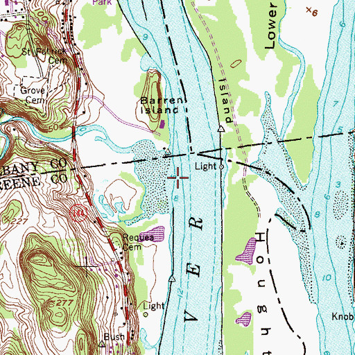 Topographic Map of Hannacrois Creek, NY