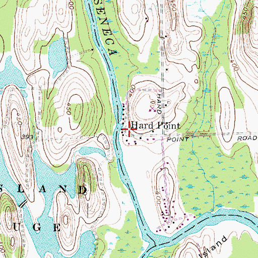Topographic Map of Hard Point, NY