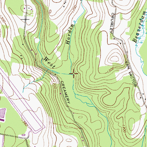 Topographic Map of Hardin Brook, NY