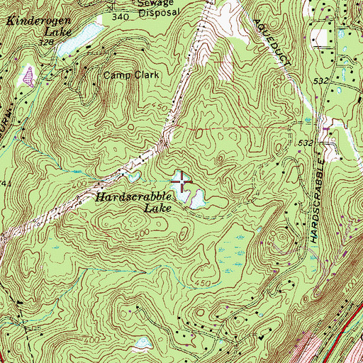 Topographic Map of Hardscrabble Lake, NY