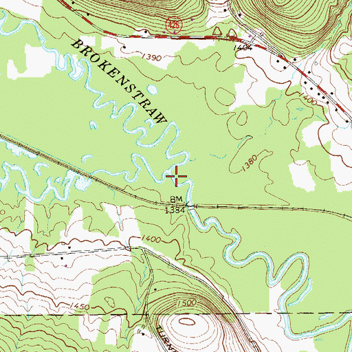 Topographic Map of Hare Creek, NY