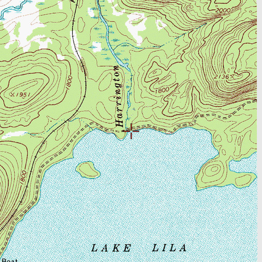 Topographic Map of Harrington Brook, NY