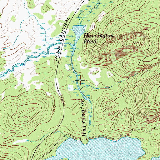 Topographic Map of Harrington Pond, NY