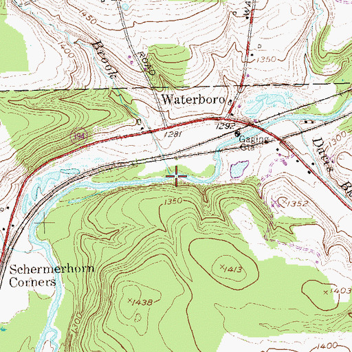 Topographic Map of Harris Brook, NY