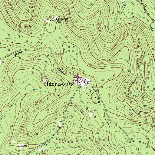 Topographic Map of Harrisburg, NY