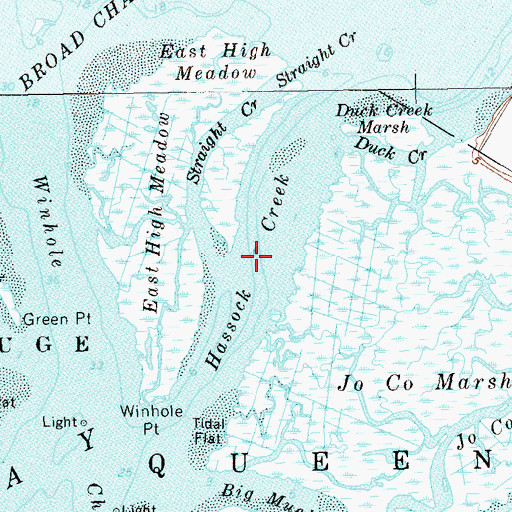 Topographic Map of Hassock Creek, NY