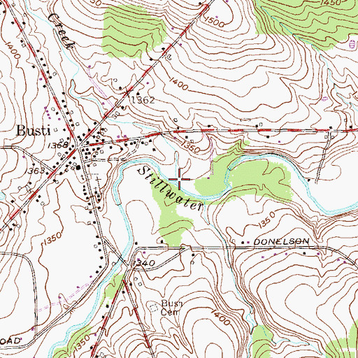 Topographic Map of Hatch Creek, NY