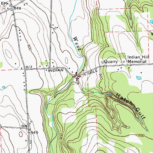 Topographic Map of Hatch Gulf, NY