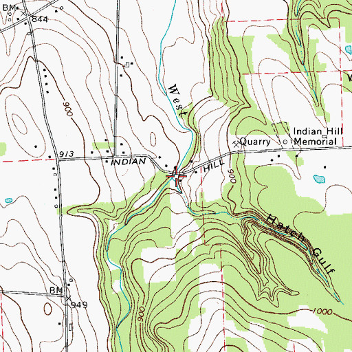 Topographic Map of Hatch Gulf, NY