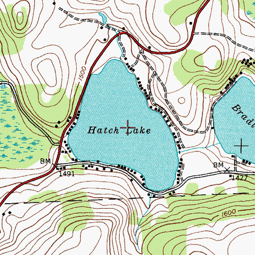 Topographic Map of Hatch Lake, NY