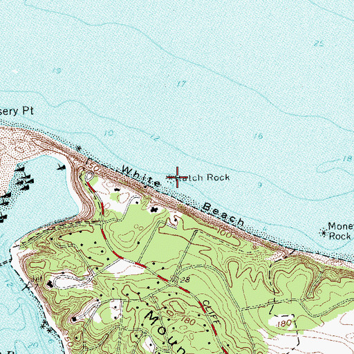 Topographic Map of Hatch Rock, NY