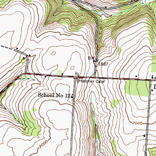 Topographic Map of Lent Cemetery, NY