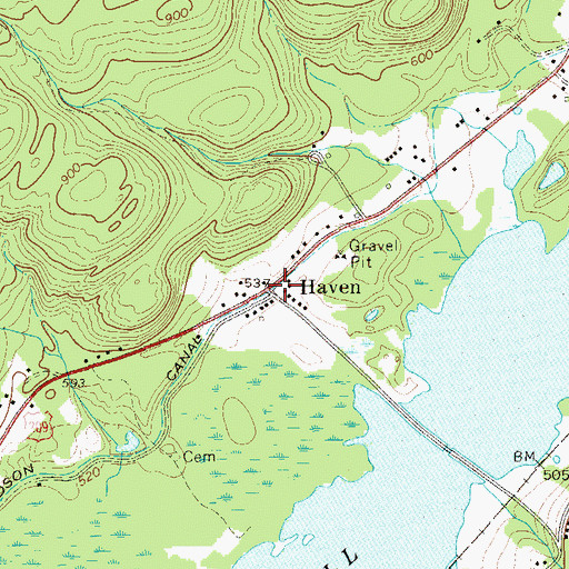 Topographic Map of Haven, NY