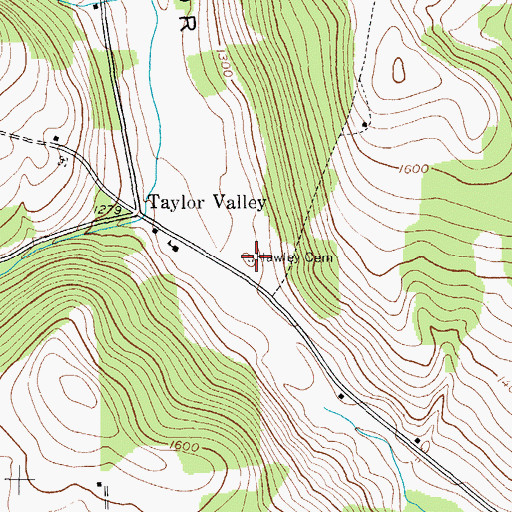 Topographic Map of Hawley Cemetery, NY