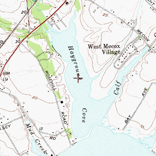 Topographic Map of Hayground Cove, NY