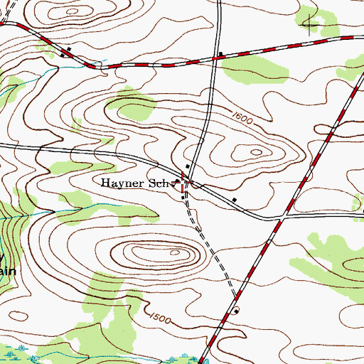 Topographic Map of Hayner School, NY