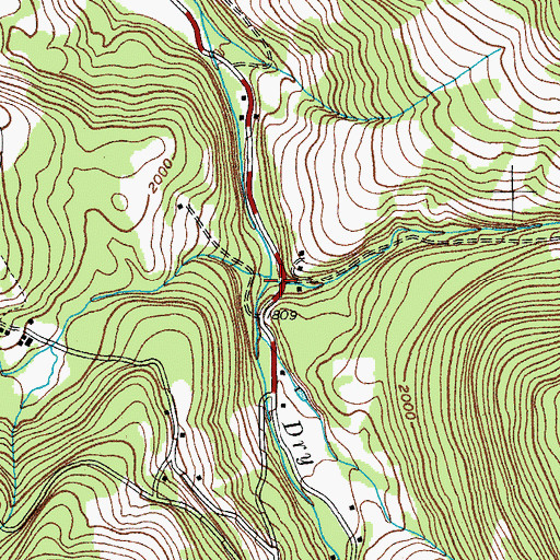 Topographic Map of Haynes Hollow, NY