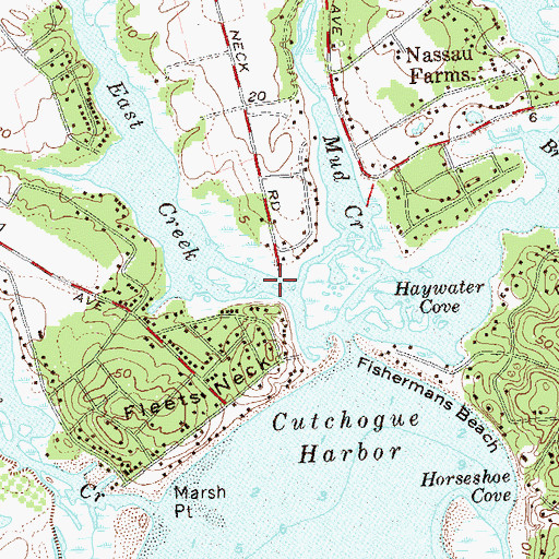 Topographic Map of Haywater Cove, NY