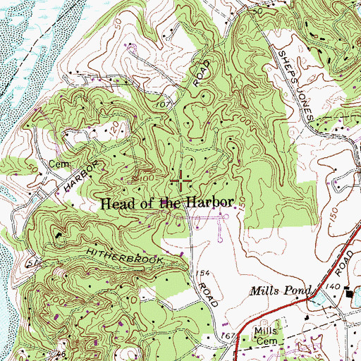 Topographic Map of Head of the Harbor, NY