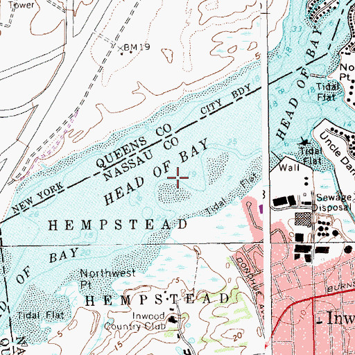 Topographic Map of Head of Bay, NY