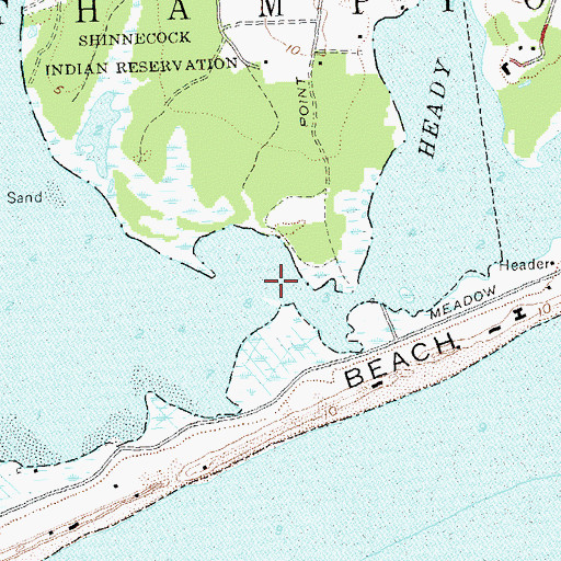 Topographic Map of Heady Creek, NY
