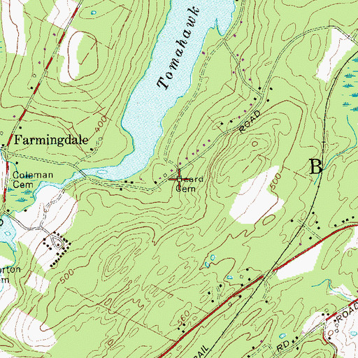 Topographic Map of Heard Cemetery, NY