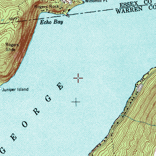 Topographic Map of Heart Bay, NY