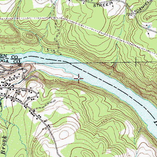 Topographic Map of Heath Brook, NY