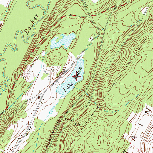 Topographic Map of Lake Helen, NY