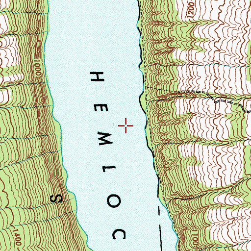 Topographic Map of Hemlock Lake, NY