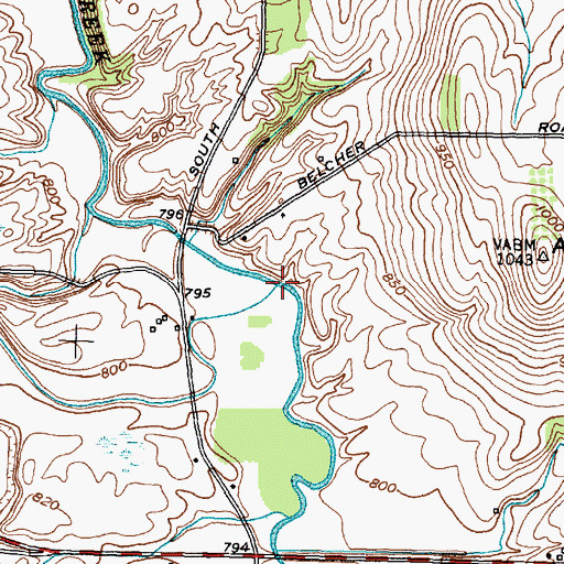 Topographic Map of Hemlock Outlet, NY