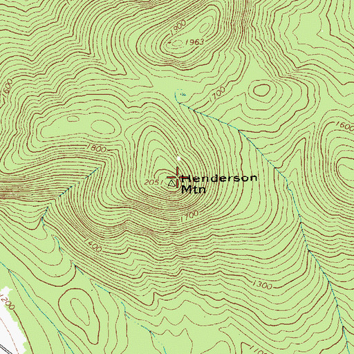 Topographic Map of Henderson Mountain, NY